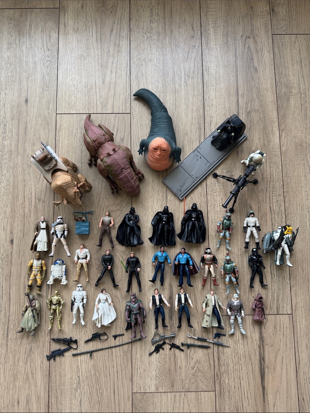 Vintage Star Wars Kenner Action Figures Lot of 35 Darth Vader Yoda Luke Han Solo